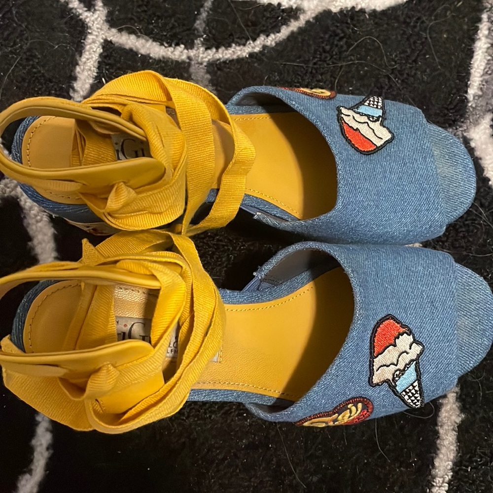 Tommy Hilfiger Gigi Hadid Denim Patch Wedge Sandals